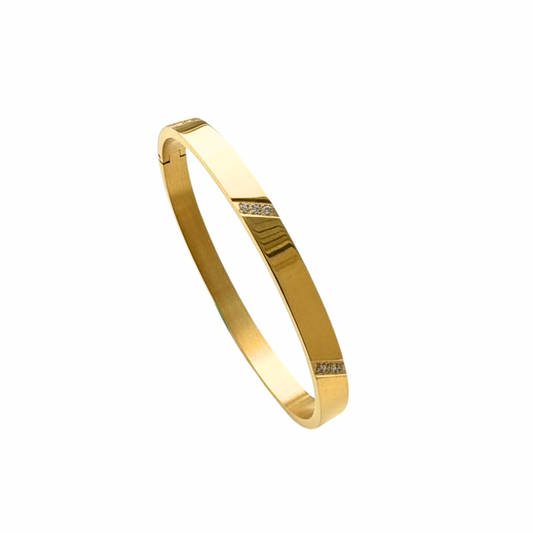 Farah Diamond Accent Gold bangle
